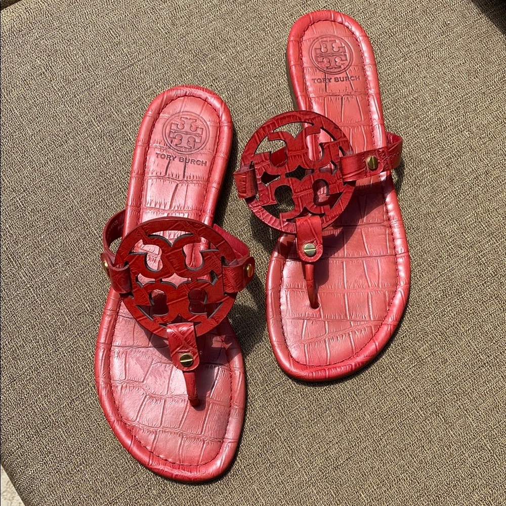Tory Burch Red Miller Sandals for Women Size 9